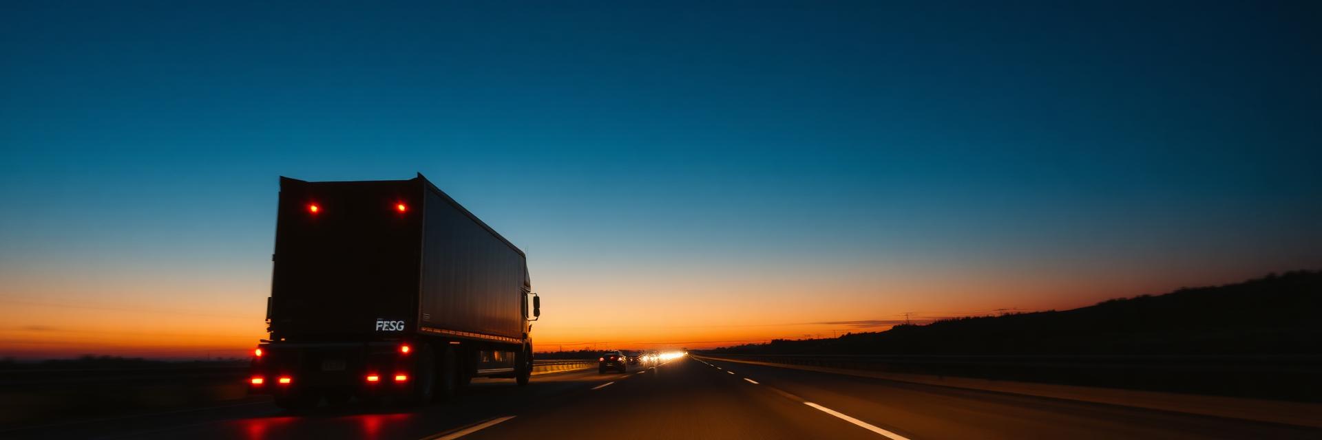 Freight trucks on a highway